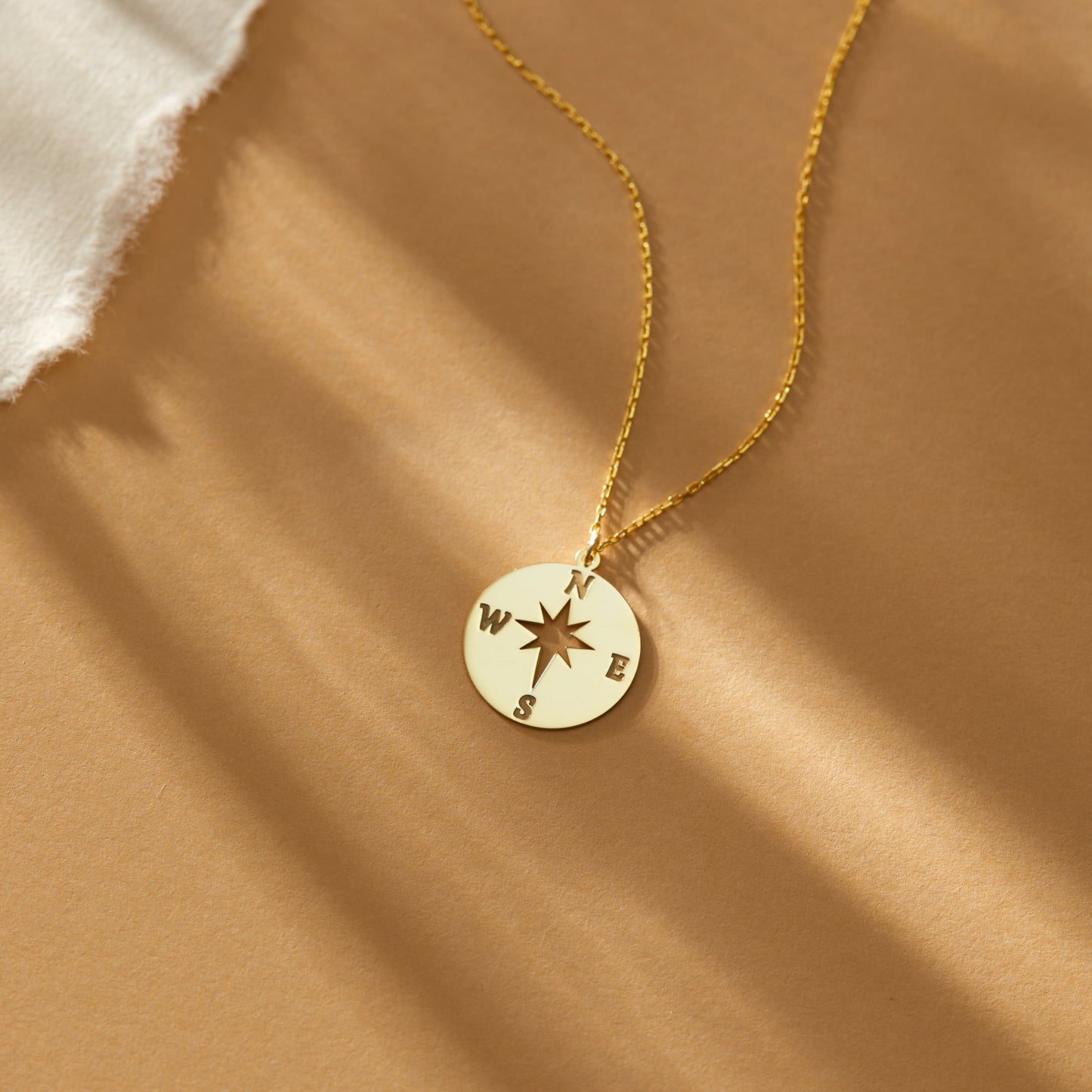 Compass Necklace with North Star