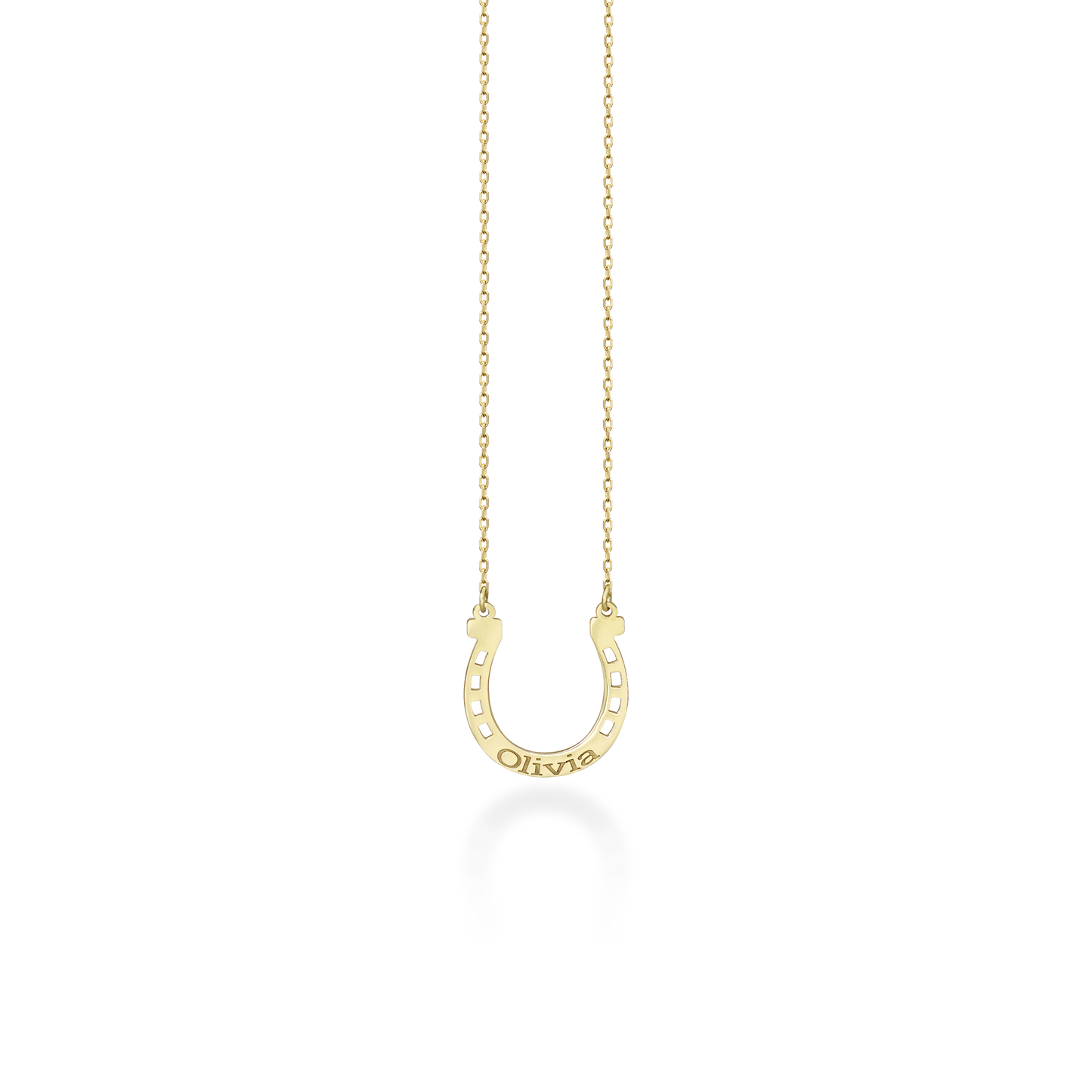 Custom Horseshoe Necklace w/Name