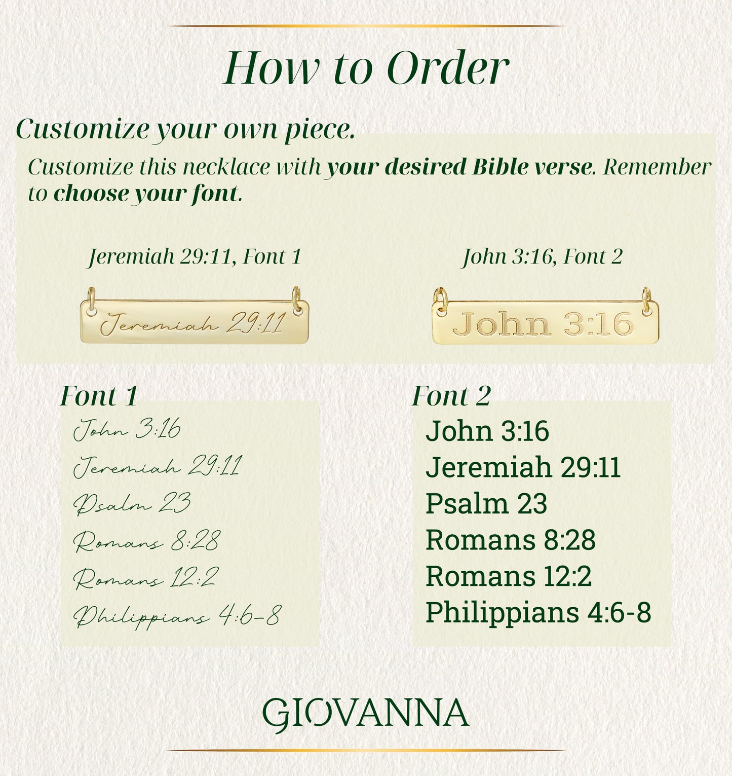 Custom Bible Verse Necklace