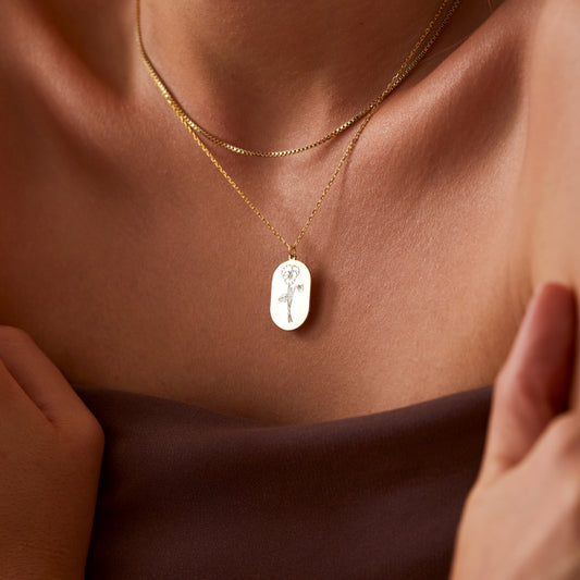 Custom Birth Flower Necklace