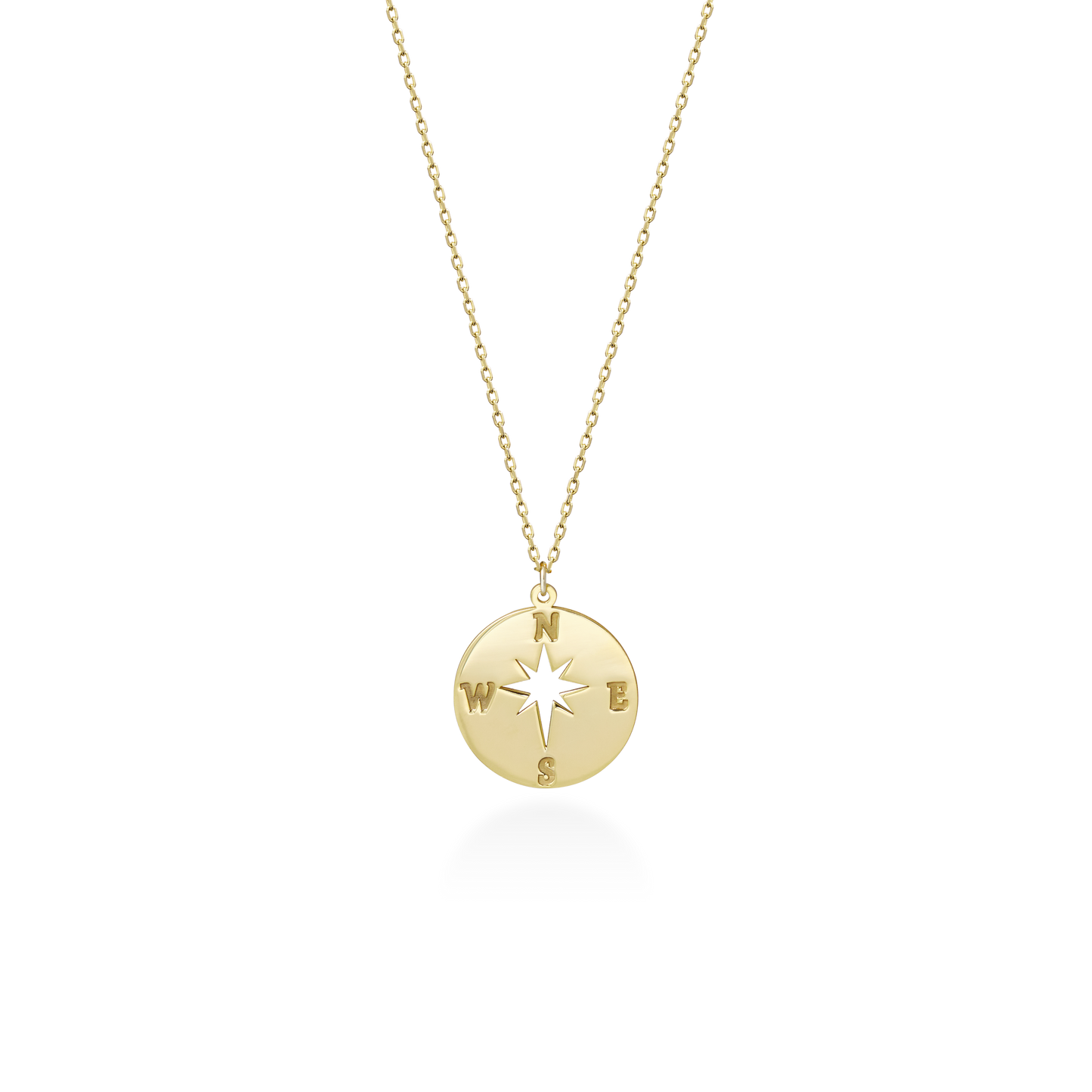 Compass Necklace with North Star