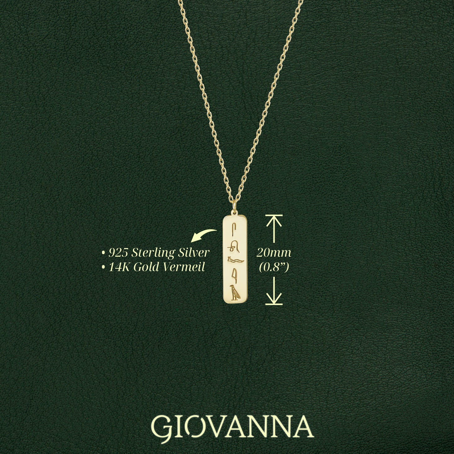 Custom Egyptian Cartouche Necklace