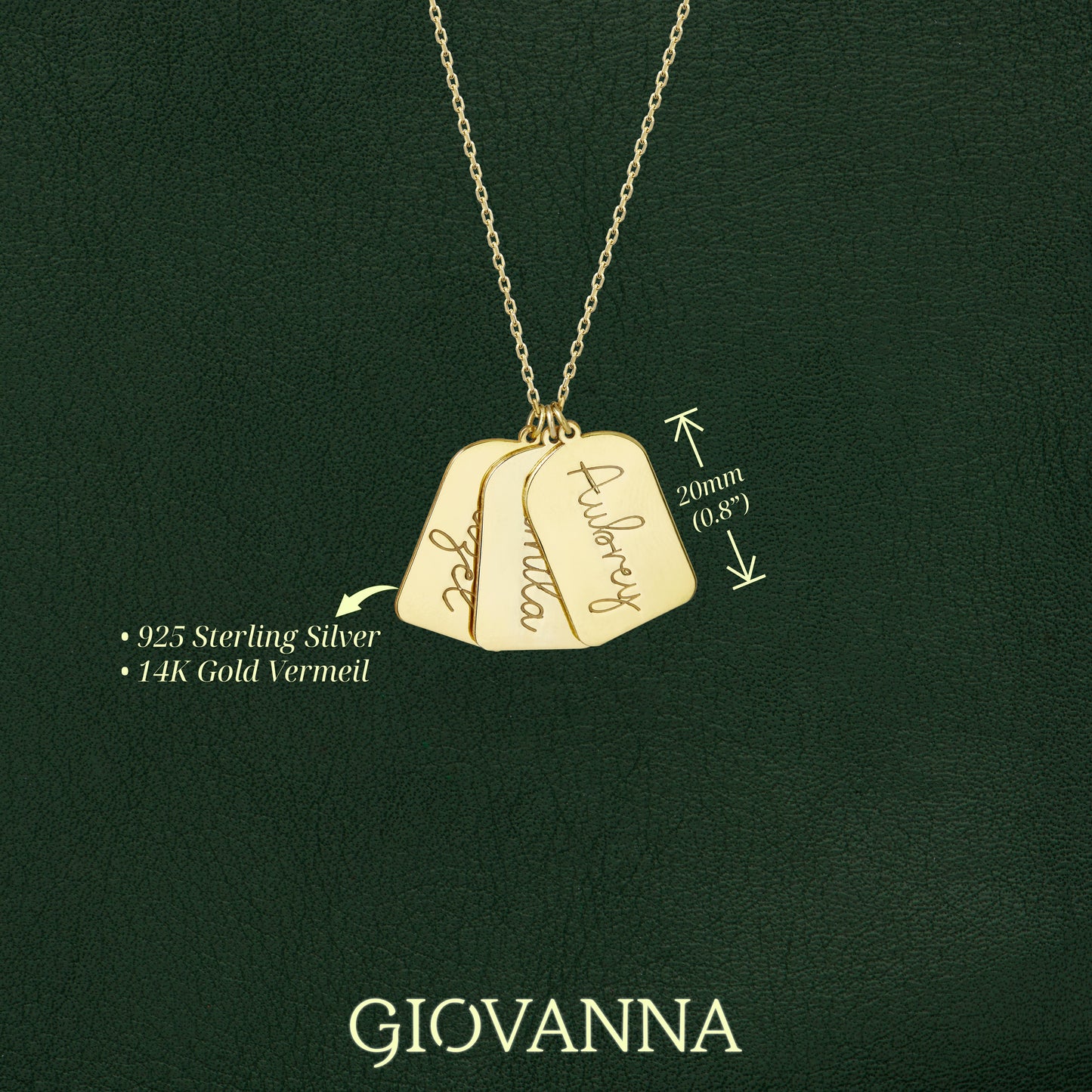 Custom Dog Tag Necklace | Engraved Disc Necklace
