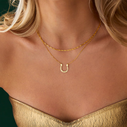 Custom Horseshoe Necklace w/Name