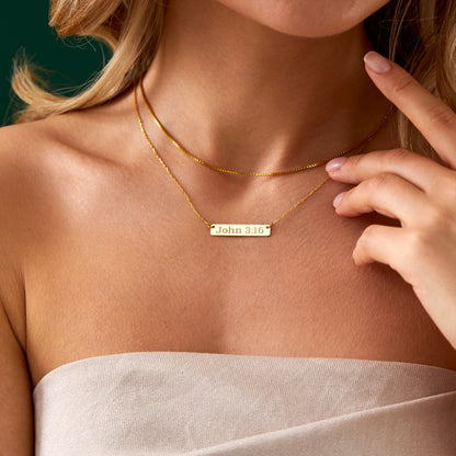 Custom Bible Verse Necklace