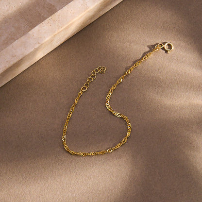 Dainty Chain Bracelet | Singapore Chain Bracelet