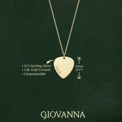 Personalized Guitar Pick Necklace
