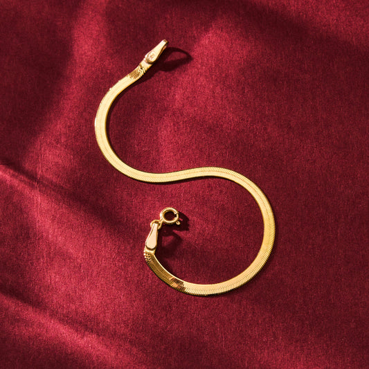 Herringbone Anklet | Snake Chain Anklet