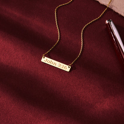 Custom Bible Verse Necklace