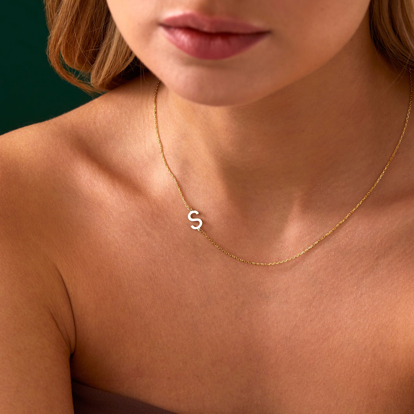 Sideways Initial Necklace