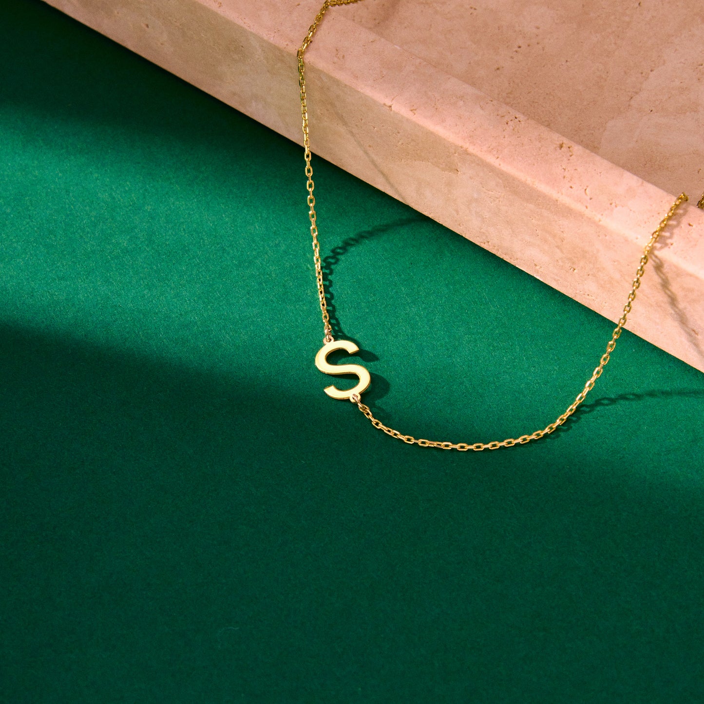 Sideways Initial Necklace