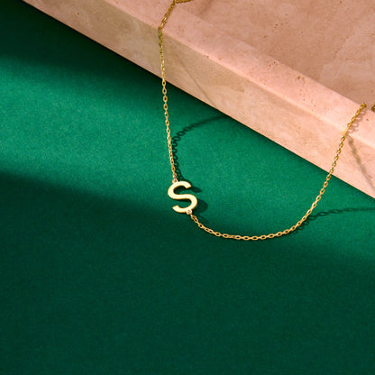 Sideways Initial Necklace