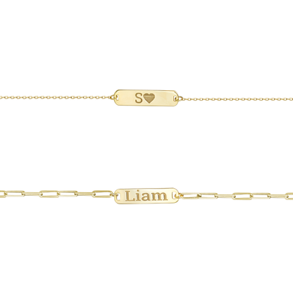Couples Bracelet Set | Custom Bar Bracelet