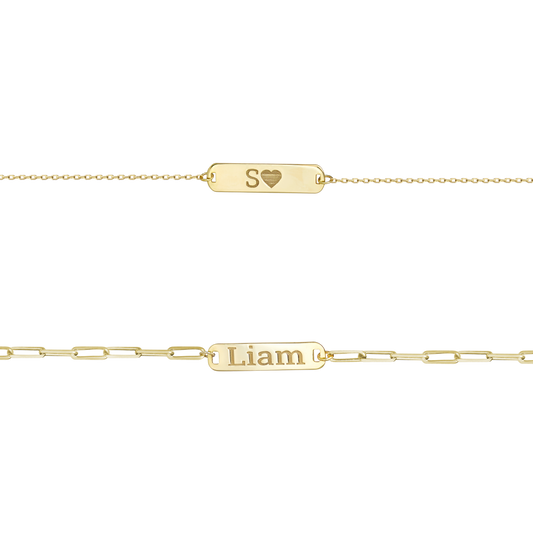 Couples Bracelet Set | Custom Bar Bracelet