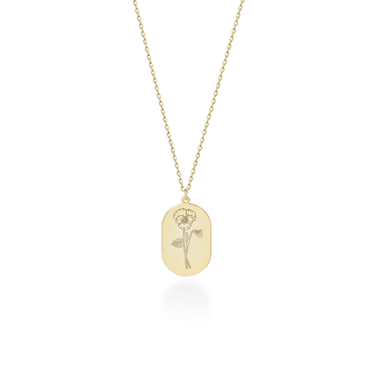 Custom Birth Flower Necklace