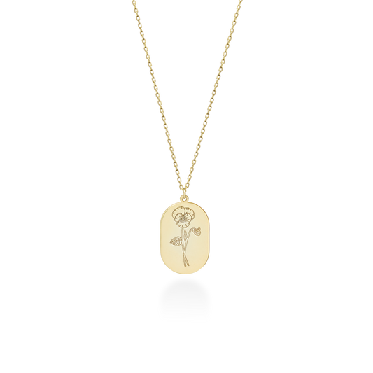 Custom Birth Flower Necklace