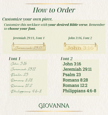 Custom Bible Verse Necklace