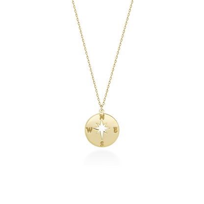Compass Necklace with North Star