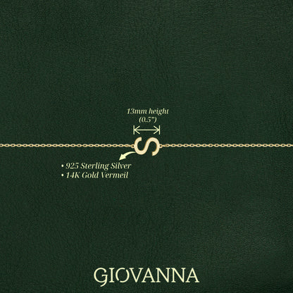 Sideways Initial Necklace