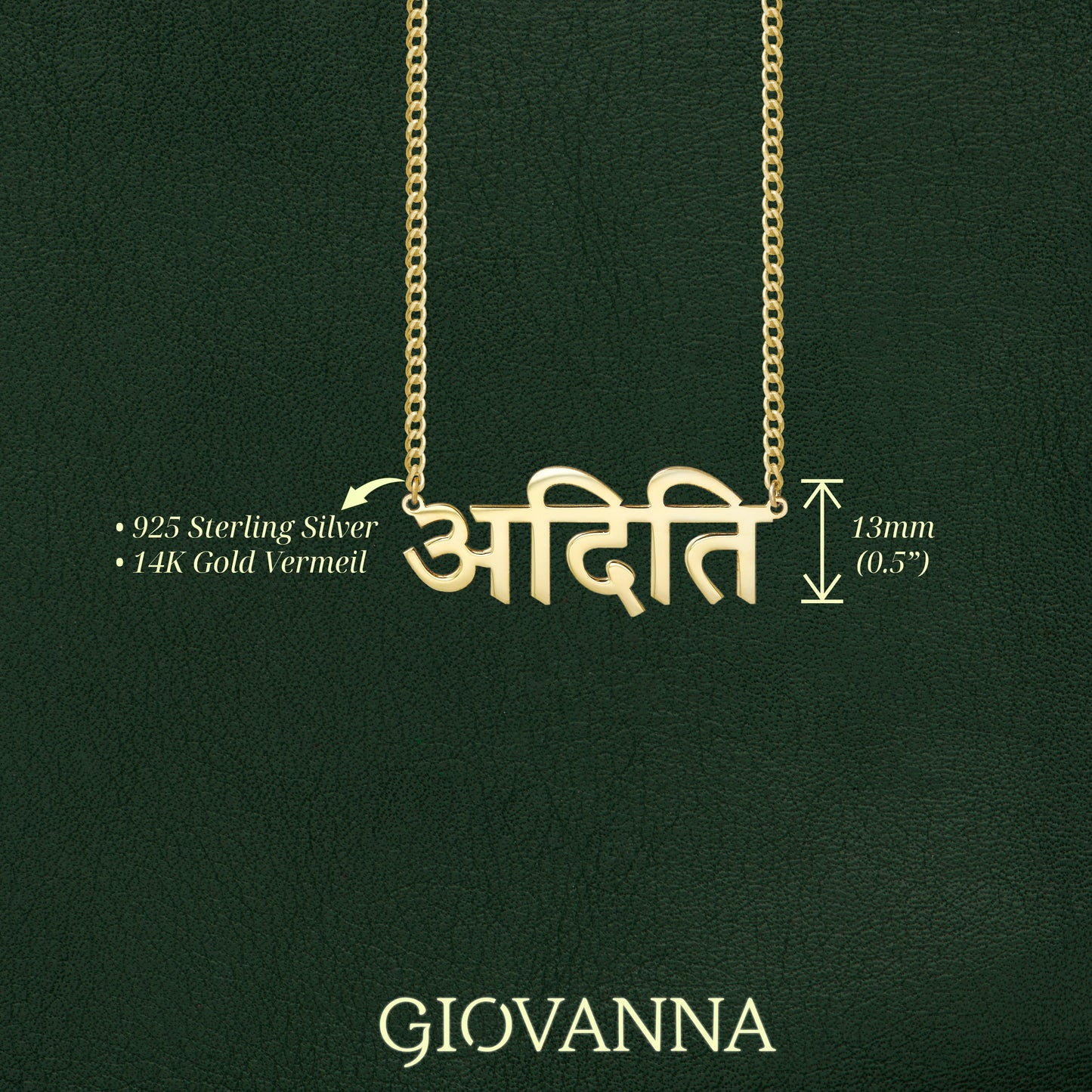 Indian Name Necklace | Hindi Name Necklace