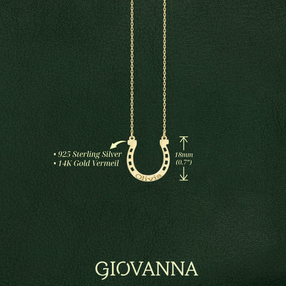 Custom Horseshoe Necklace w/Name
