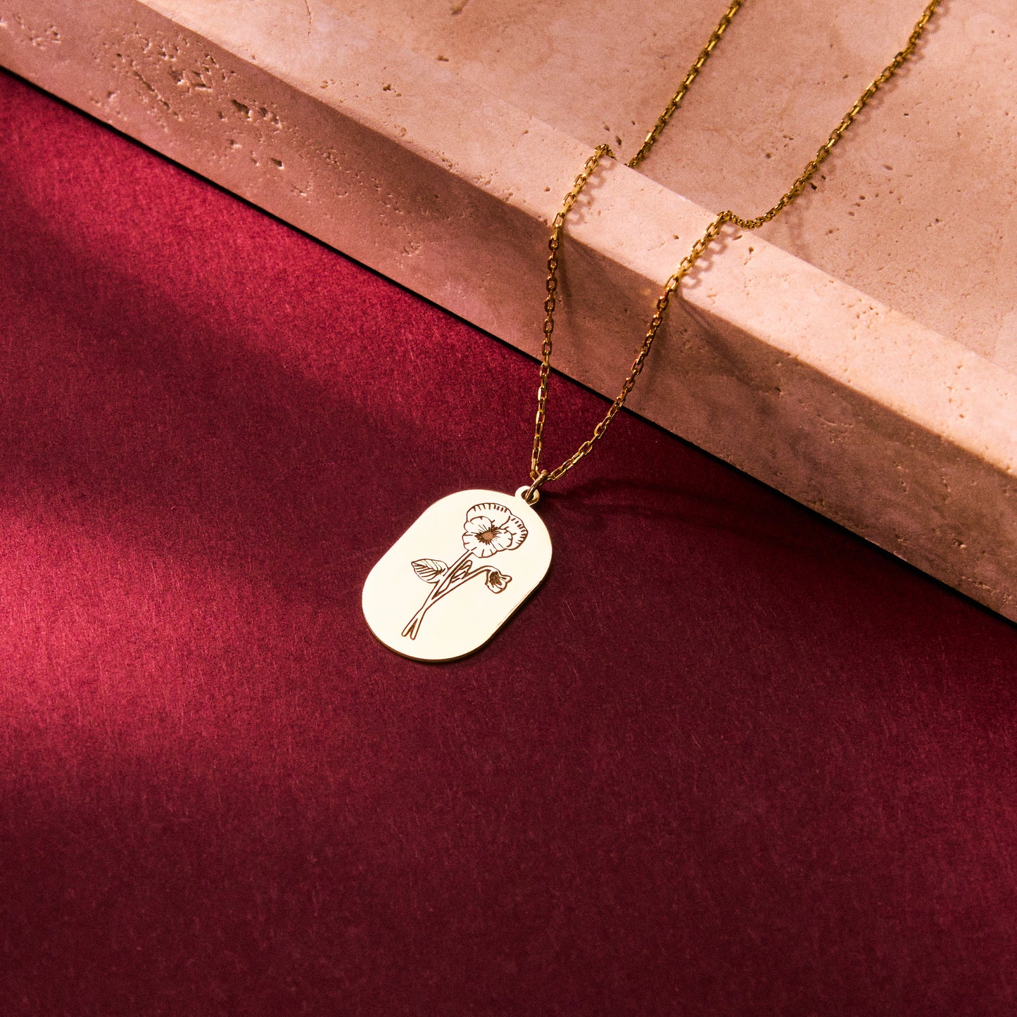 Custom Birth Flower Necklace