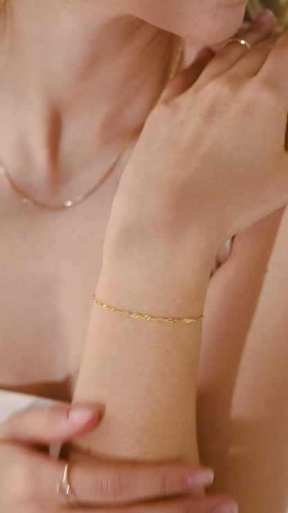 Dainty Chain Bracelet | Singapore Chain Bracelet