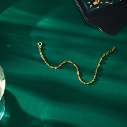 Dainty Chain Bracelet | Singapore Chain Bracelet